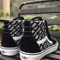 VANS SK8-HI Logo Repeat black white